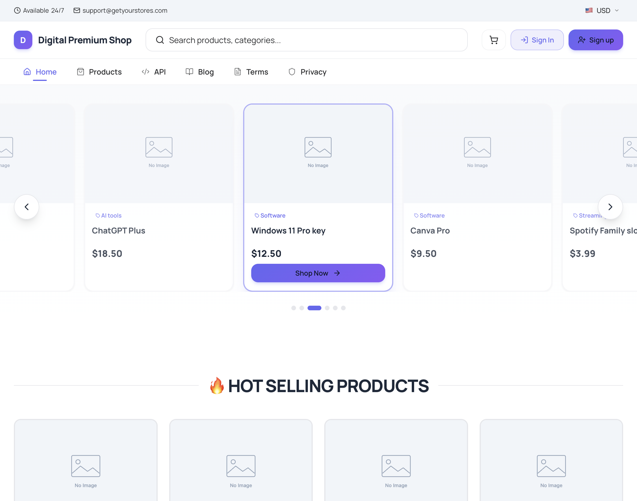 Store Home preview